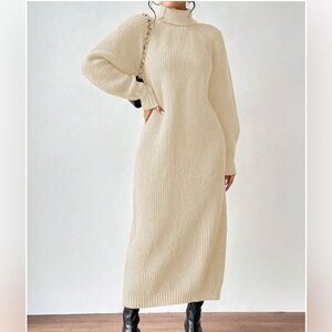 Turtleneck sweater dress.M